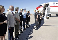Llegada a la Base Aérea de Morón de la Frontera
