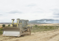 Máquina D 7, una potente herramienta en la Lucha Contra Incendios Forestales.