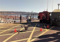 En el ejercicio también se utilizaron medios aéreos, en esta ocasión drones, para tener más información del supuesto vertido