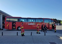 Salida del contingente del BIEM I desde su base en Torrejón de Ardoz, Madrid