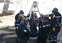 Durante el ejercicio de emergencia nacional que se desarrolló este año en Daimiel se contó con la participación de 200 de militares pertenecientes a unidades de intervención de Francia (FORMSIC), EE.UU. (7th Civil Support Commad) y de Marruecos, así observadores de siete países