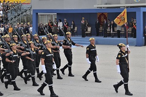 Desfile a pie de la fuerza