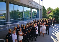 Aprovechando su presencia en el Centro de Transfusión de la Comunidad de Madrid los militares han querido reforzar la donación de sangre