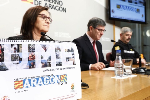 Presentaci&oacute;n del Ejercicio Conjunto Combinado "Arag&oacute;n 2019", que se desarrollar&aacute; del 1 al 5 de abril