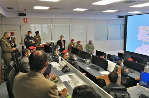 Exposición del Centro de Operaciones Conjunto (JOC, por sus siglas en inglés), lugar donde se monitoriza la situación de cualquier emergencia activa