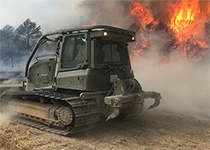 Perimetración del flanco derecho con máquina de ingenieros D7