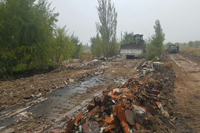 Para la adecuación de estas parcelas, la UME está colaborando con medios y personal de ingenieros