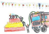 El dibujo de Miren Urquiza Burgos fue el ganador enla categoría B, que incluye las edades entre los 7 y los 12 años