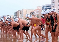 La playa de la Cortadura fue el lugar donde se celeraron todas las pruebas de aguas abiertas