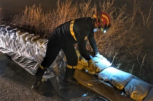 trabajos de contención en Novillas