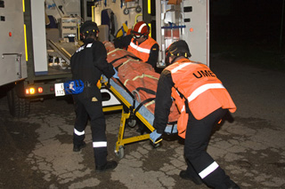 Evacuación sanitaria durante el Ejercicio "GHOST"